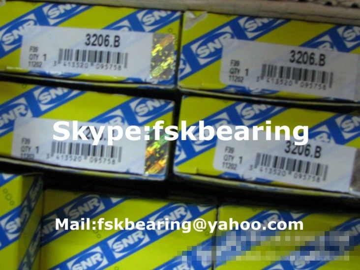 snr brand 3206 b double row angular contact ball bearing black cage brown cage