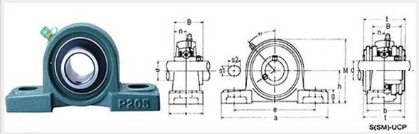 NSK Pillow Block Ball Bearing UCP207 For Agricultural Machinery 0