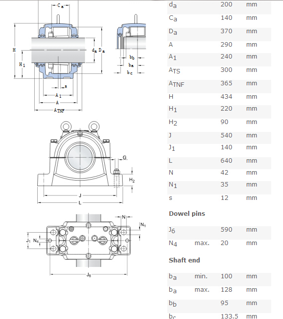 Large Size Plummer Block Roller Bearing Units SNL3140 SNL3144 SNL3148 0