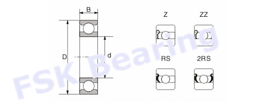 NSK B17-114 DDWAXC4 Automotive Alternator Bearing Single Row Nonstandard 3
