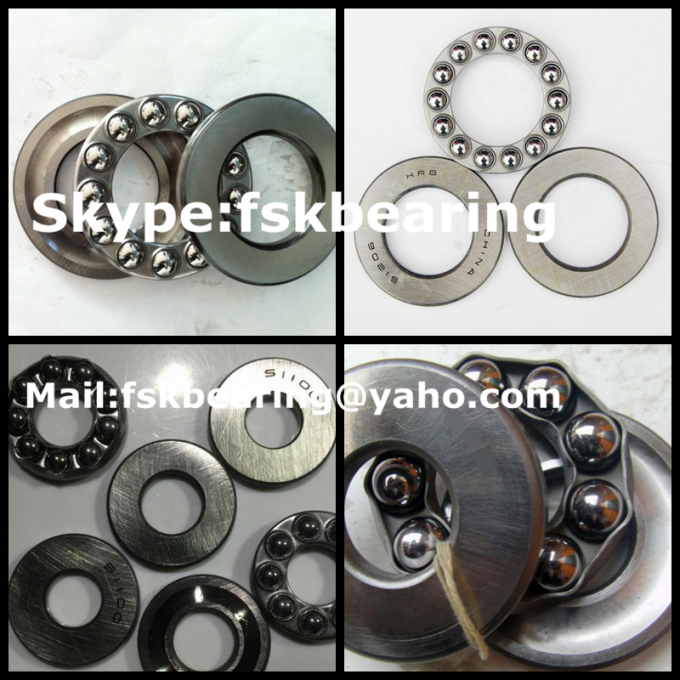 Certificated F3-6M , F4-10 Miniature Thrust Ball Bearings Steel Cage / Brass Cage 0