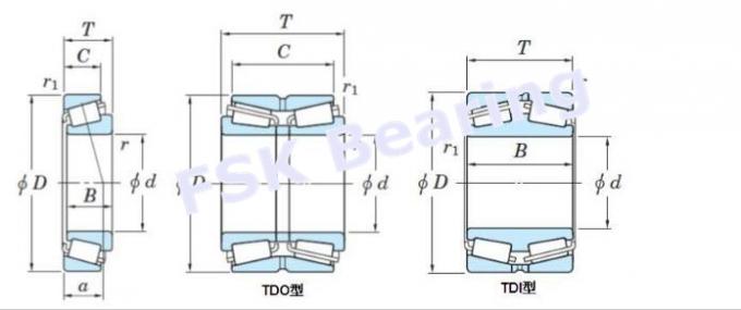 TDI Type HM266449DW / HM266410 TIMKEN Roller Bearing Tapered Double Inner Structure 1