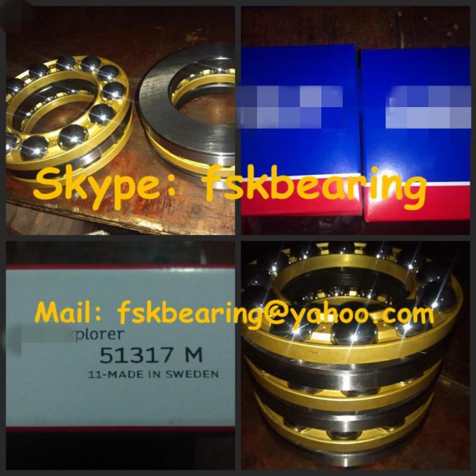 51317 51318 51320 Thrust Ball Bearings for Crane Hook with Steel Cage , Brass Cage 1