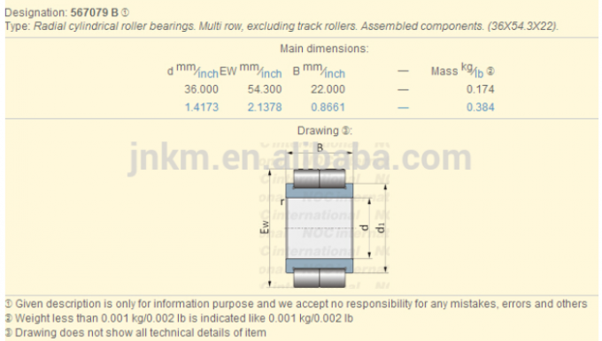 567079B Full Complement Cylindrical Roller Bearings Reducer Gear Bearing For Excavator Gearbox 0