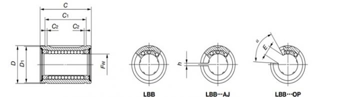 Non Standard LBB 12 Linear Motion Bearing Inch Size Bearing Bushing For CNC Machine Tool 0