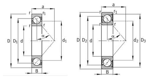 7315BEAT85 SUL Angular Contact Ball Bearing Nylon Cage For Construction Machinery 0