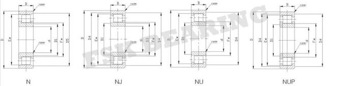 NJ NU NUP Series NU 210 ECJ Cylinder Roller Bearing Stamped Steel Cage Radial Load 0