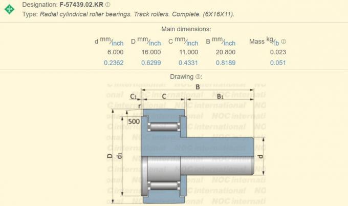 F-57439 .02.KR Cam Follower Bearing Track Roller Heidelberg Printing Machine Accessories 0