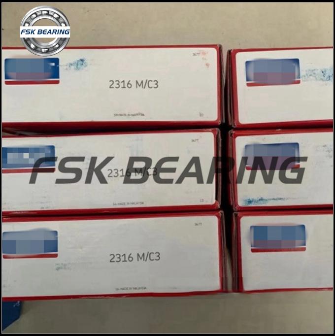 High Speed 2316 M/C3 Self-Aligning Ball Bearing 80*170*58mm Light Load And Low Friction 1