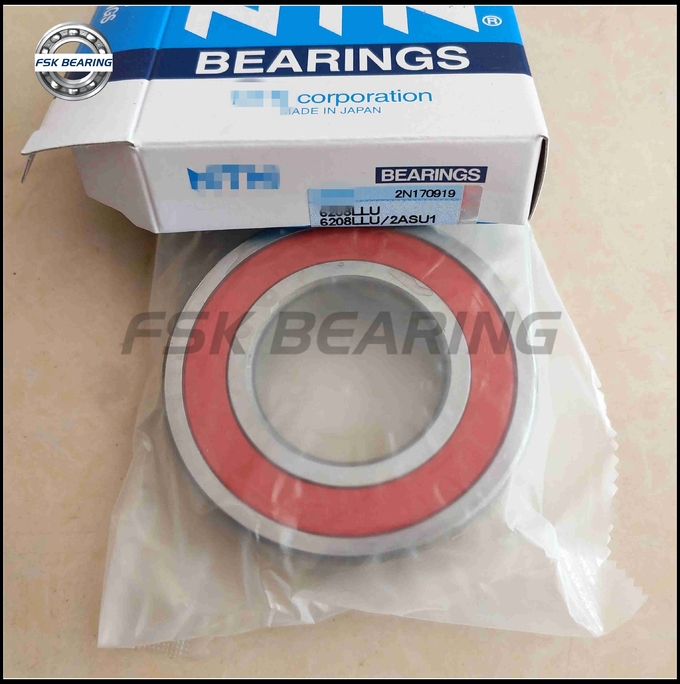 Silent 6208 2RS Deep Groove Radial Ball Bearing Single Row For Bicycle And Motorcycle 7