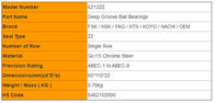 Bearings 6212ZZ Bearings Ball Bearings Price List Electric Motor Bearings