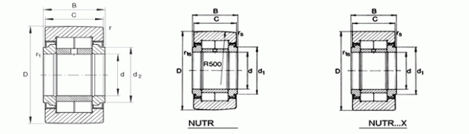Sealed NUTR25 Axial Direction Truck Roller Bearings for Heavy Duty Machine 0