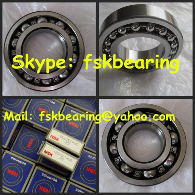 NSK 6209 Open Ball Bearings Radial Load Gcr15 / 304 / 316 / 440 Material 1