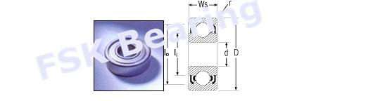 Small Size R6 R6-2RS R6-ZZ Inched Deep Groove Ball Bearing Nonstandard 0