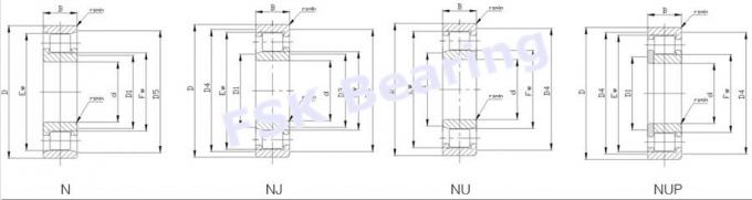 Single Row NU208 M Cement  Mixer Bearings Cylindrical Roller For Tanker Car 0
