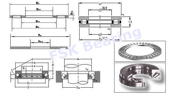INA GS 89434 Axial Bearing Washer Cylindrical Roller Bearing Assembly Unit 1