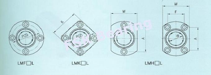 LMH16LUU Elliptic Flange Ball Type Longer Linear Bearing Korean Brand SAMICK 1