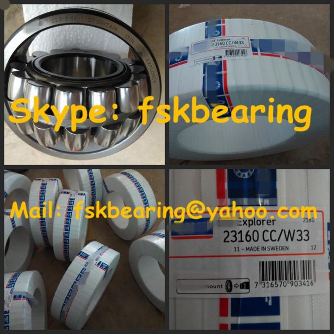 Metal Cage 23160 CC/W33 Bearings with Spherical Roller for Compressors 2