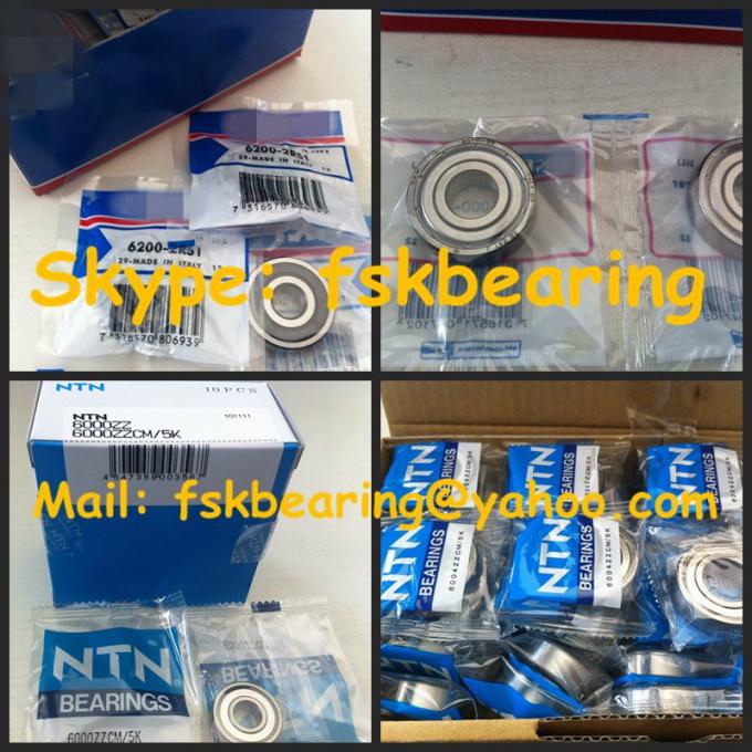 High Speed Low Noise Miniature Sealed Ball Bearings Rubber Seal / Steel