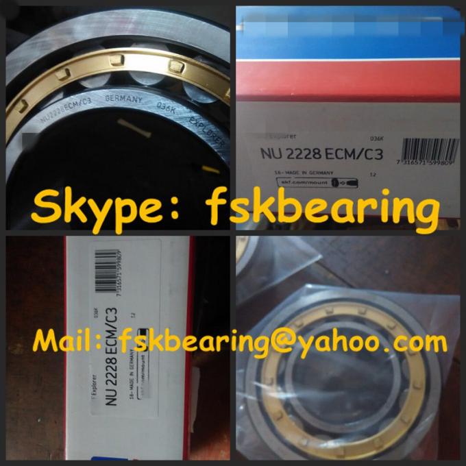 NU 2228 ECM / C3  Bearing with Brass Cage , Short Cylindrical Roller 1