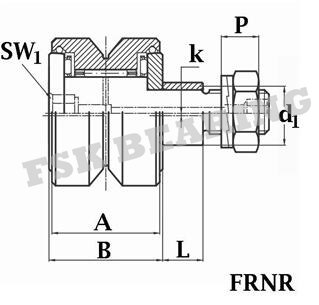 Eccentric FRNR62 EI V - Line Guide Rollers 20mm × 62mm × 83mm ABEC-5 1