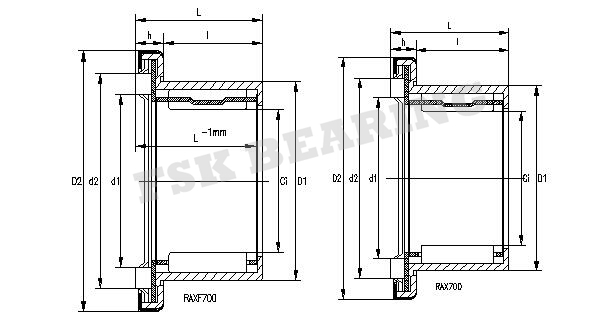 Stamped RAX725 Combination Thrust Needle Roller Bearings Machine Tool Spindle Bearing 3