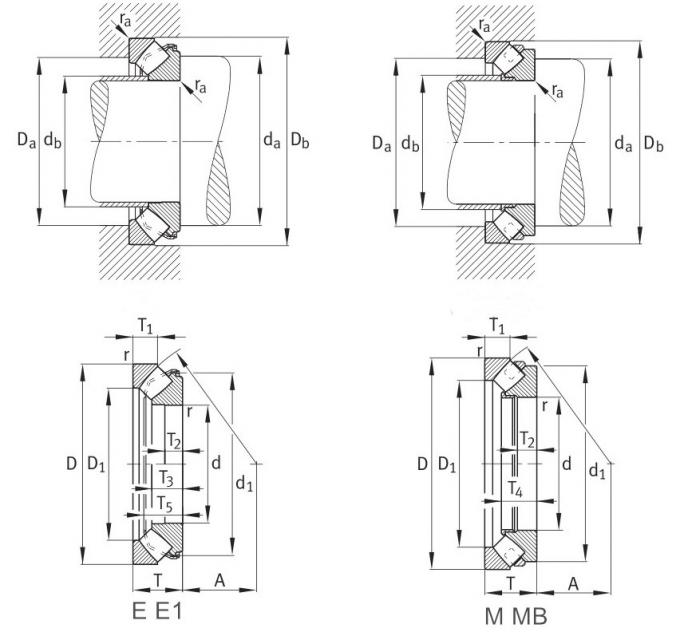 29318 E Thrust Spherical Roller Bearing Pressure Bearing For Heavy Machinery / Water Pump 0