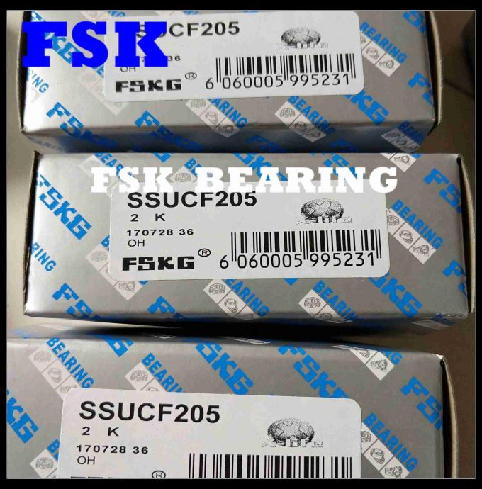 Flanged Type SSUCF205 Pillow Block Bearings Food Grade 304 / 316 / 440 Material 1