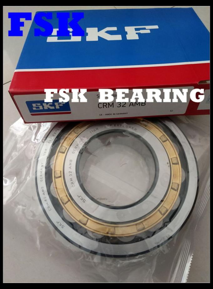 Inch Size CRM 32 AMB Cylindrical Roller Bearings Brass Cage 101.6 x 215.9 x 44.45 mm 1