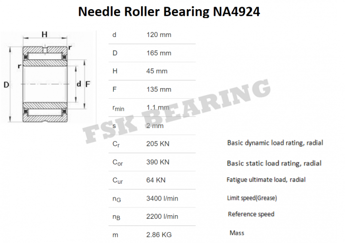 With Inner Ring NA4924 , 4544924 Needle Roller Bearing Stamped Outer Race 1
