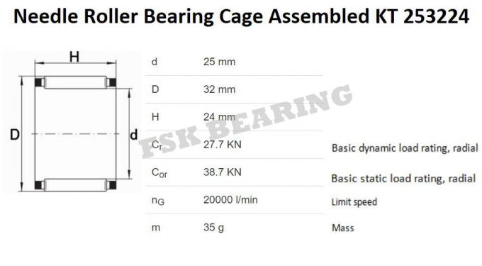 IKO JAPAN KT 253224 Needle Roller Bearing Dimensions Chart Assembled Components 0