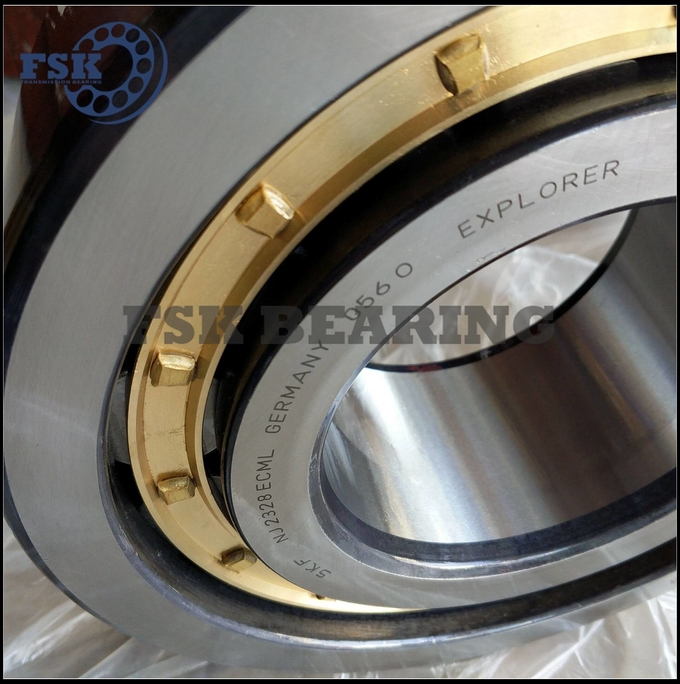 High Precision NU 2238 ECM/C3 Cylindrical Roller Bearing 190×340×92mm Brass Cage 4