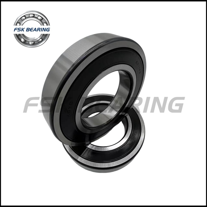 Black Chamfer 6217 2RS Deep Groove Ball Bearing Rubber Seal Low Noise For High Speed Motor 1