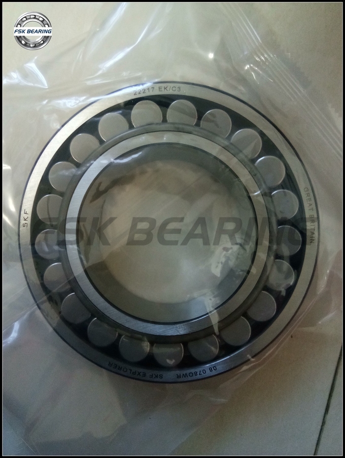 Double Row 22217EK Spherical Roller Bearing 85x150x36mm With Reinforced Cage 7