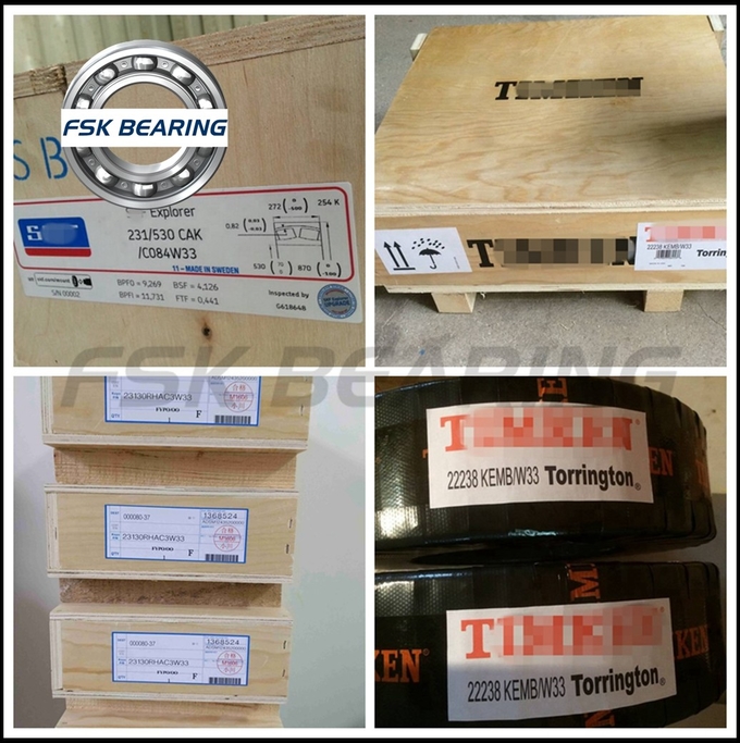 P5 P4 23996-B-MB-C3 Spherical Roller Bearing 480*650*128 mm For Road Roller Brass Cage 8